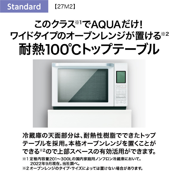 ☆限定特価）AQUA AQR-27M2(W) 272L 3ドアノンフロン冷蔵庫 ウォーム