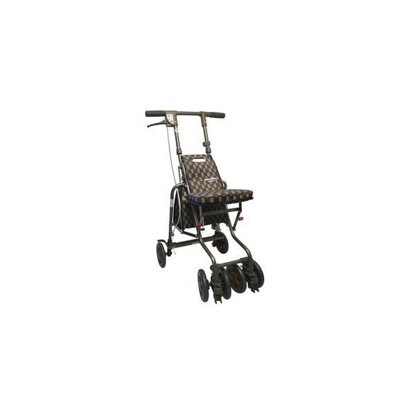 シルバーカー サニーウォーカーAW-III Bブラウン 島製作所 (介護商品) (316002) ※メーカー (ウェルファン) 直送|デジ倉 店