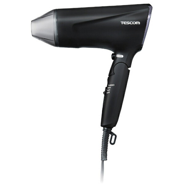 テスコム　ドライヤー 大風速 速乾 軽量 コンパクト TD860-K プロテクトイオン ヘアドライヤー ヘアドライヤー｜TD860A-K