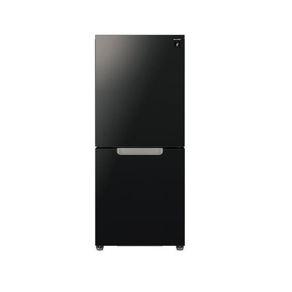 シャープ 152L 2ドア冷蔵庫 SJ-GD15P-B ピュアブラック SJGD15PB ※エリア基本設置無料
