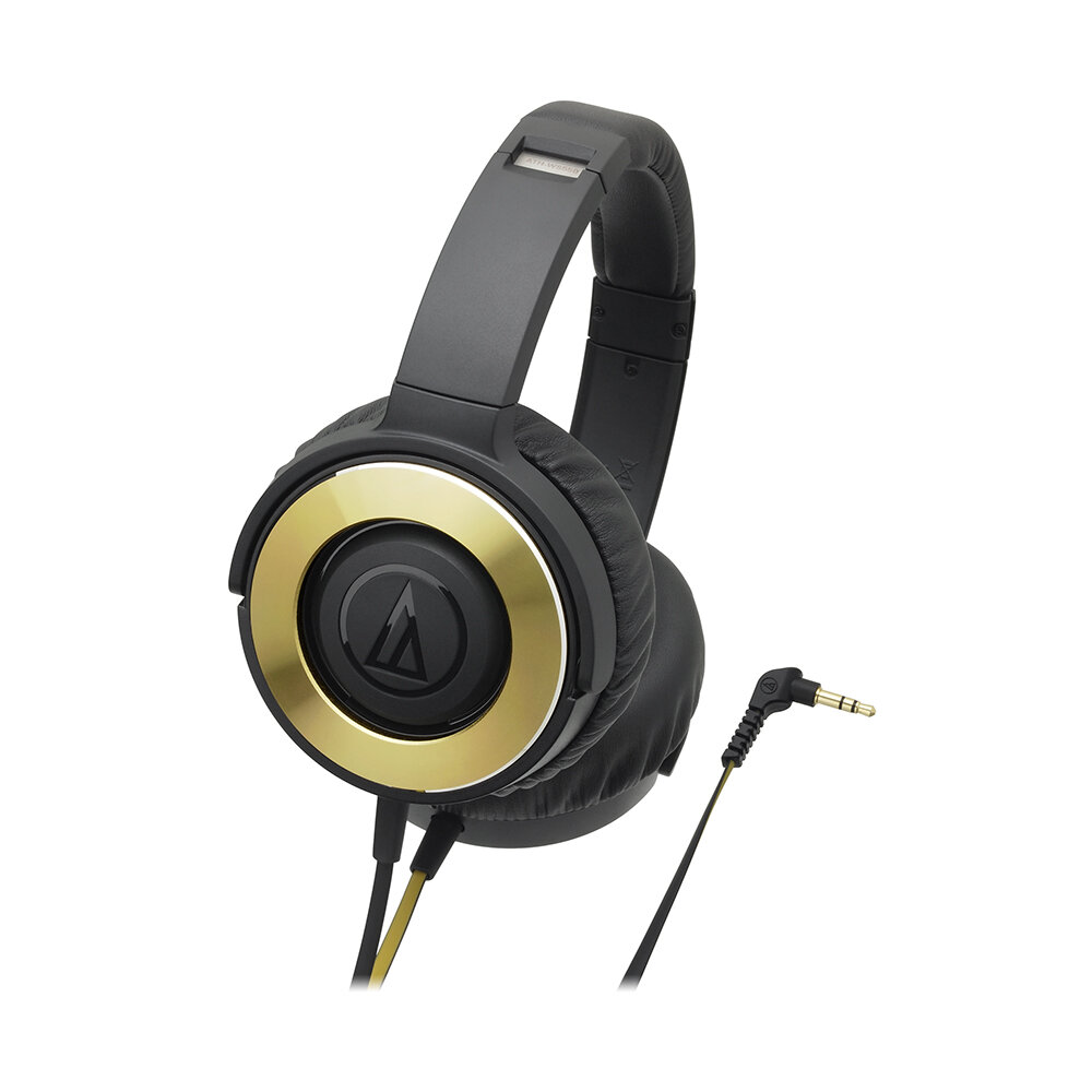 オーディオテクニカ ポータブルヘッドホン SOLID BASS ATH-WS550 BGDブラックゴールド ATHWS550BGD (納期目安1-2週間)