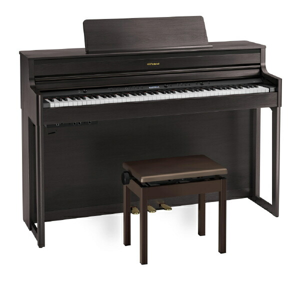 RolandローランドHP702ー2019年製 Roland HP702 Digital Upright Piano With Bench Charcoal Black