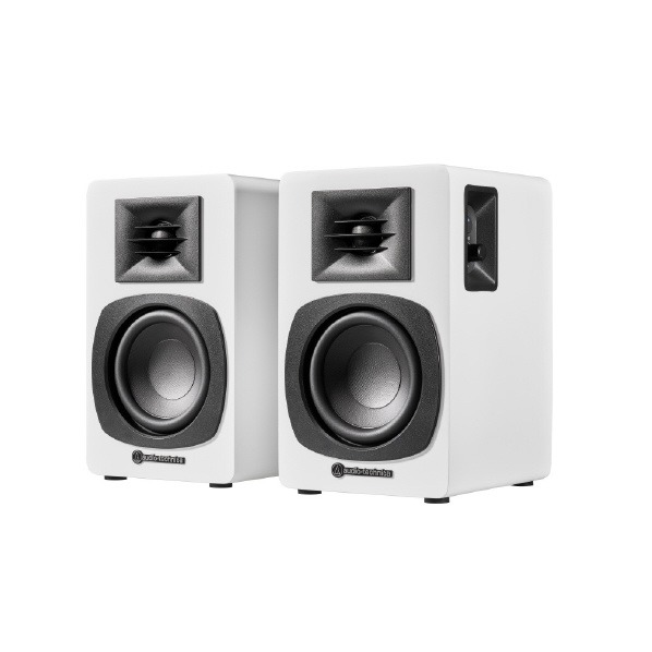 オーディオテクニカ パワードブックシェルフスピーカー AT-SP3X WH ホワイト ATSP3XWH ※正規代理店 (納期目安3週間~)|デジ倉 店