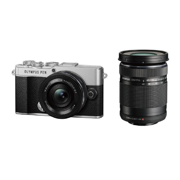 オリンパス OMデジタルソリューションズ デジタル一眼カメラ・EZダブルズームキット OLYMPUS PEN E-P7WZKSLV シルバー EP7WZKSLV (納期目安1-2週間)｜デジ倉 店