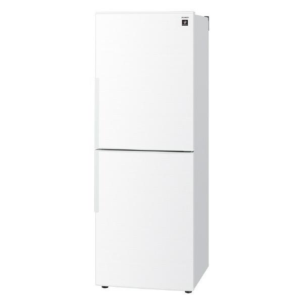 シャープ (右開き) 280L 2ドア冷蔵庫 SJ-PD28R-W アコールホワイト SJPD28RW ※配送エリア内送料標準設置無料