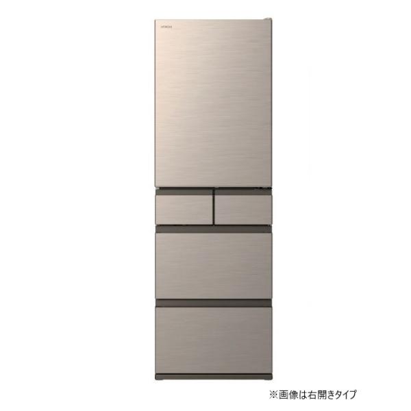 日立 (左くい違い) 470L 5部屋の入り口電気冷蔵庫 点火装置ゴールド RHWS47XLN ※当店送りとどける領域基本原理据え付ける無料