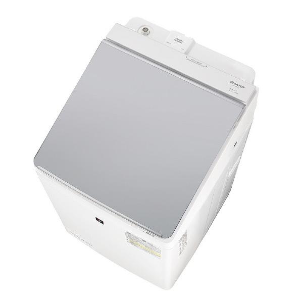 SHARP 11kgタテ型洗濯乾燥機 ES-PT11L-S シルバー系 ESPT11LS ※配送エリア内送料標準設置無料|デジ倉 店