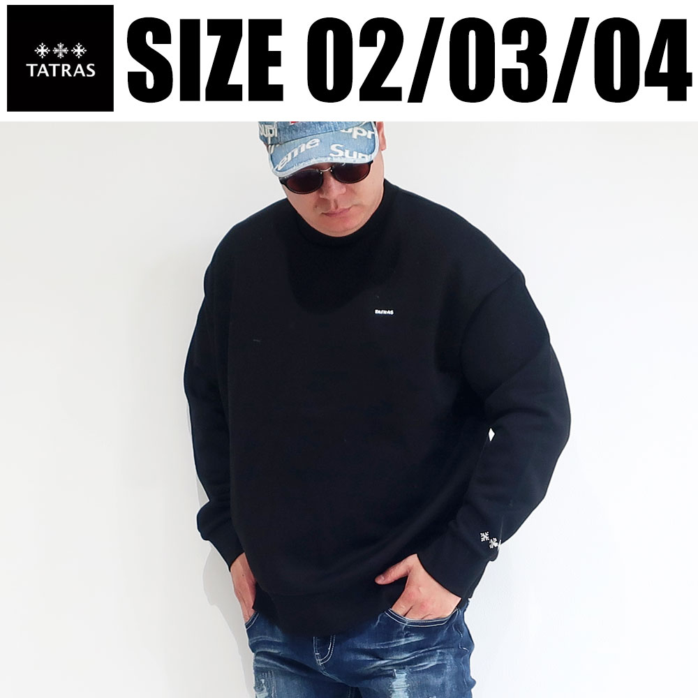 【美品】TATRAS メンズ　トレーナー　オーバーサイズ　黒　3 23モデル 美品】TATRAS メンズ トレーナー オーバーサイズ 黒 3 23モデル