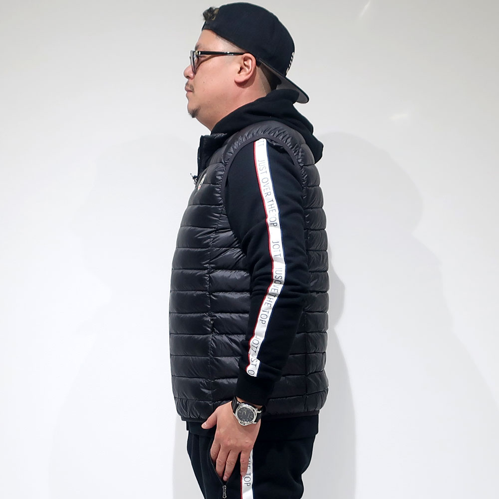 送料無料 大きいサイズ メンズ ブランド アウター ダウン ベスト Xl Xxl Xxxl Xxxxl 2l 3l 4l 5l 黒 ブラック ブラウン ダウンベスト 防風 防寒 軽量 アメカジ ストリート 国内正規品 ジョット Just Over The Top 5900 Tom 1 J999