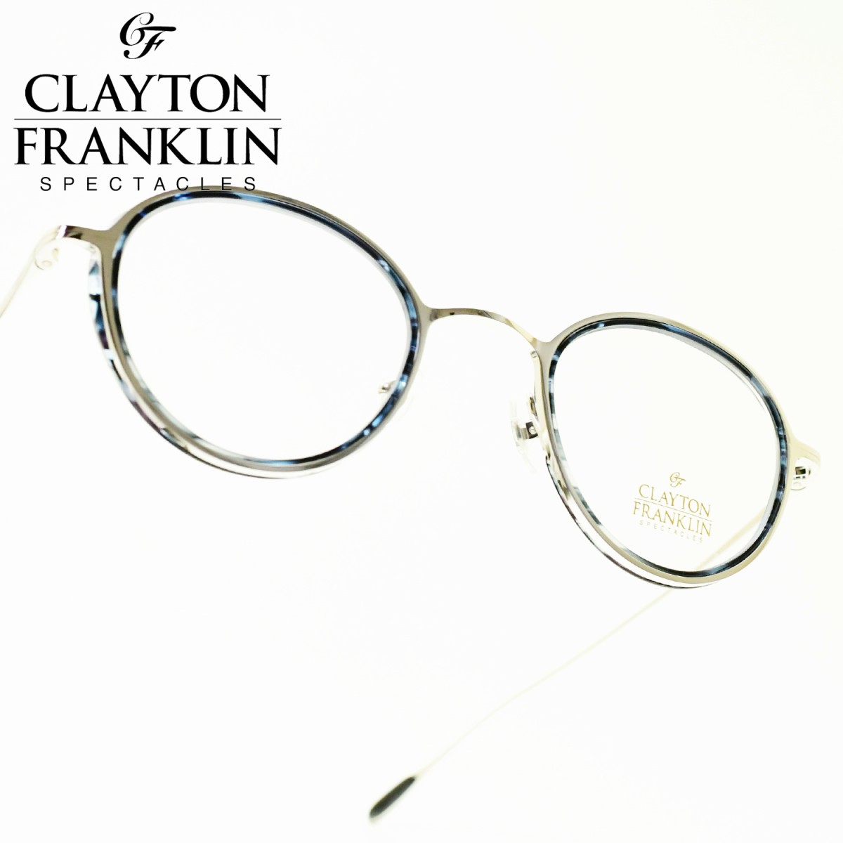 アウトレット送料無料 Clayton Franklin クレイトンフランクリン627ss Sl Bls シルバー ブルーササ デモレンズ メガネ 眼鏡 めがね メンズ レディース ブランド 人気 おすすめ フレーム 流行り 度付き レンズ 日本製 Com Une Exception Com