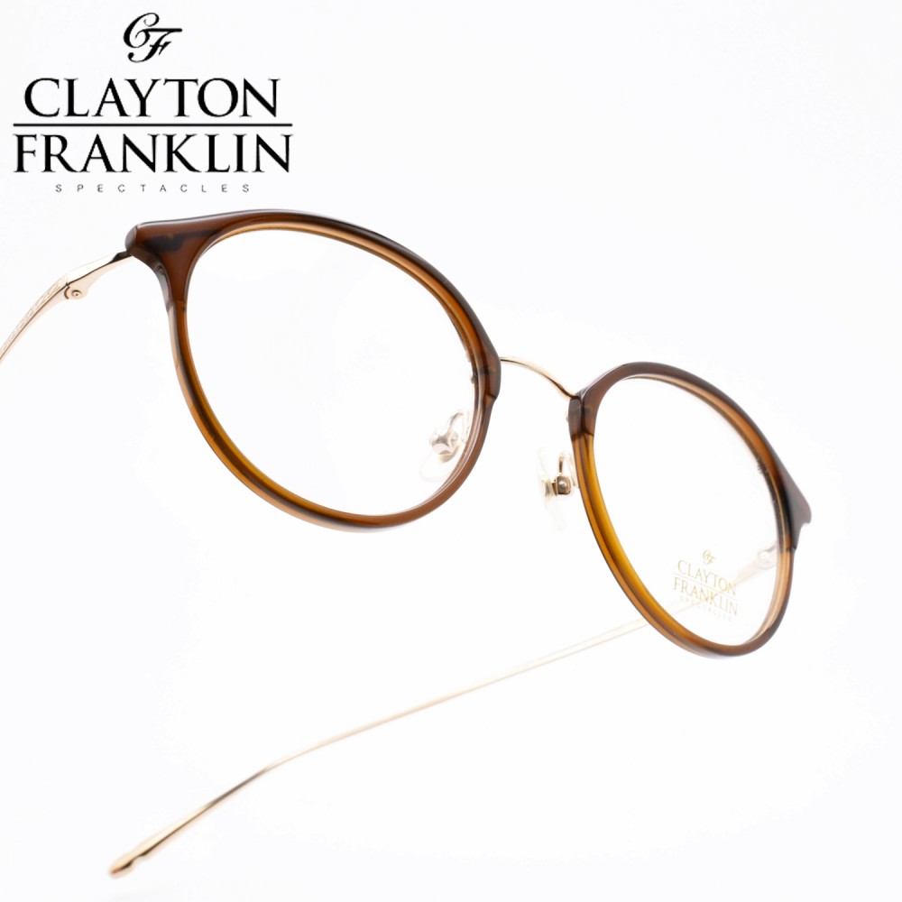 藤井風さん愛用モデル CLAYTON FRANKLIN クレイトンフランクリン616 BR|デコリンメガネ
