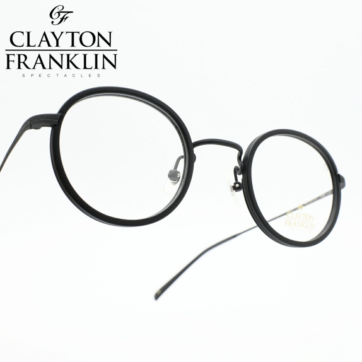 クレイトンフランクリン\u003cBR\u003e【CLAYTON FRANKLIN】眼鏡ひな形\u003cBR\u003eCF598-ＭＢＫ（引っ敷き黒いこと/示威運動水晶体）
