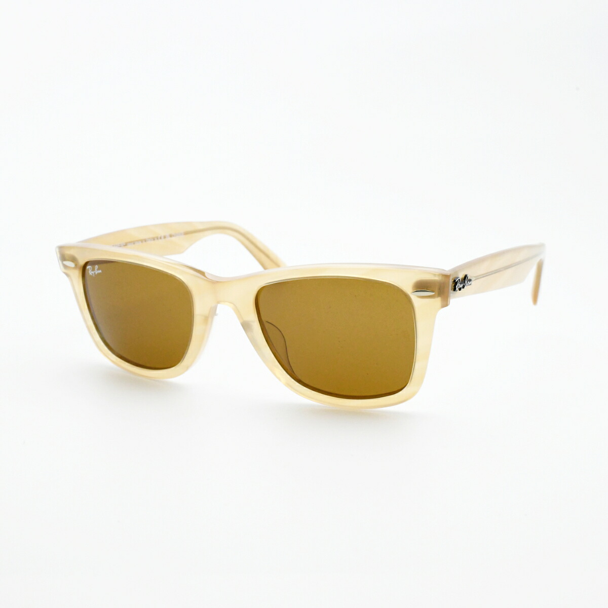 RAYBAN 花の冠ヴァンWAYFARER ウェイファーラーRB2140-F-1408-33（ポリッシュフォトクロミック 縞模様 赤銅色/赤銅色）