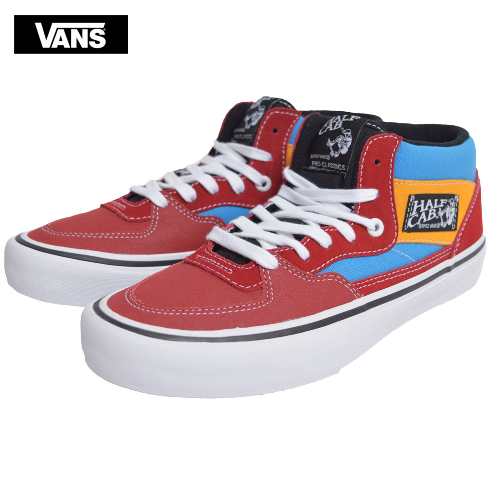 red blue and yellow vans