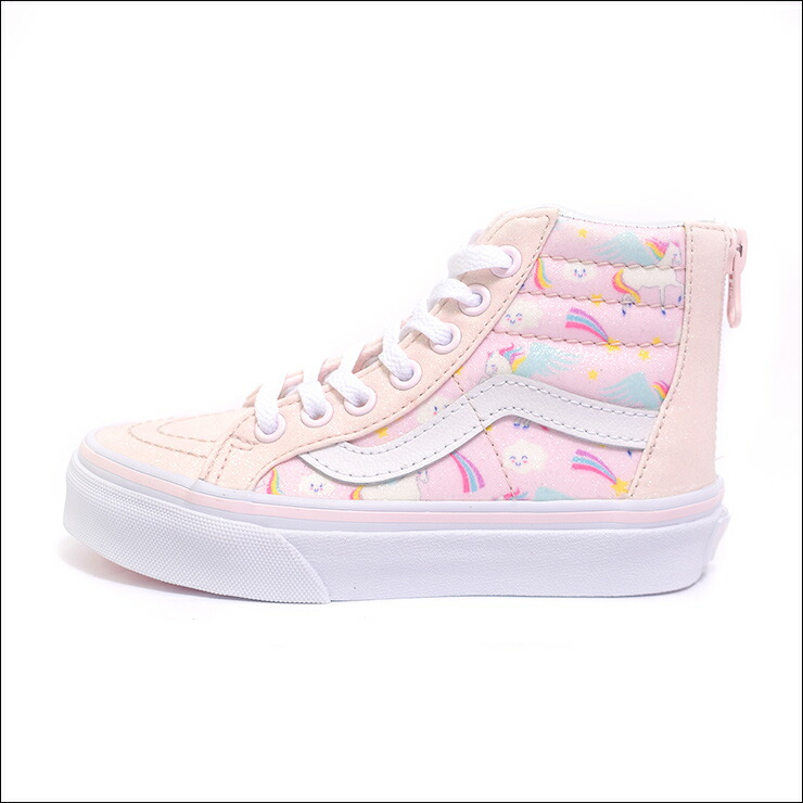 pink and white vans