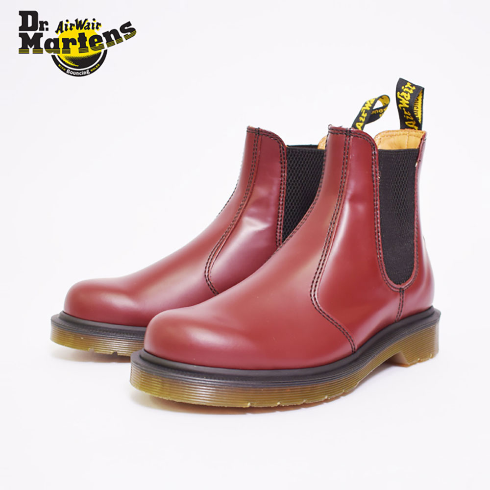 red dr marten chelsea boots