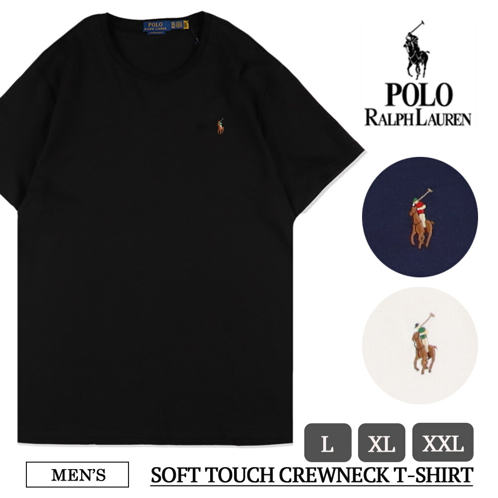 電子メイル便 ポロ ラルフローレン 労働者の一団のど首 半袖 ティーシャツ POLO RALPH LAUREN メンズ ワンポイント CREWNECK TEE CUSTOM SLIM FIT 白いこと 米国海軍 黒いこと 710740727