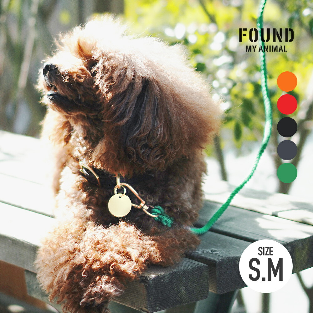 電子メール便 FOUND MY ANIMAL ファウンド マイ 毛の荒物 Rope \u0026 Leather Cat \u0026 Dog Collar 猫 \u0026 ドッグカラー