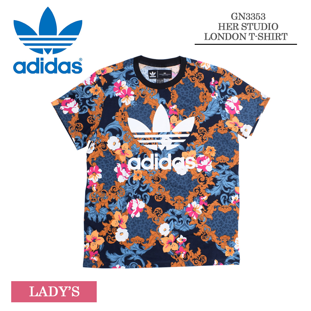 楽天市場 メール便 Adidas Originals アディダス オリジナルス Gn3353 Her Studio London T Shirt レディース Tシャツ 半袖t ショートスリーブ 半袖tシャツ 三つ葉 トレフォイル ロゴ 半袖 スポーツウェア トレーニングウェア ウォーキング デリシャス Usa直輸入 セレクト