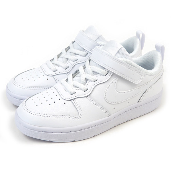 楽天市場 ナイキ Nike スニーカー Nike Court Borough Low 2 Psv ナイキ コート バーロウ Low 2 Psv Bq5451 100 キッズ ジュニア ベルクロ 面ファスナー 白スニーカー カジュアル レザー 本革 天然皮革 シューズベース