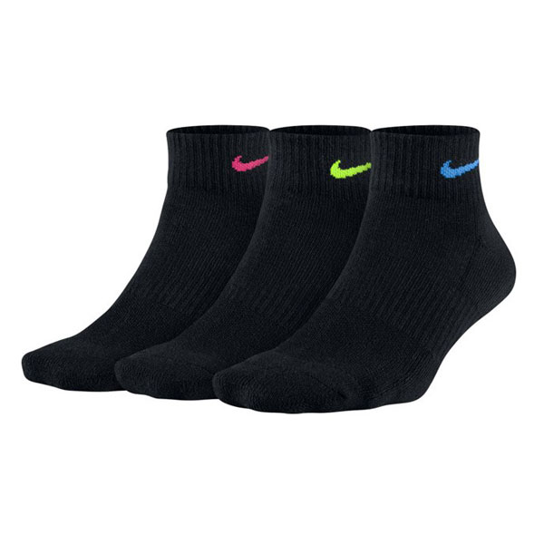 楽天市場 ナイキ Nike 靴下 ナイキ ウィメンズ 3p パーフ クッション Qt 2 Sx7180 913 シューズ関連アイテム レディース 黒 ソックス サッカー ランニング ジュニア 3足組 黒ソックス シューズベース