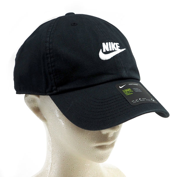 楽天市場 Nike ナイキ キャップ ナイキ スポーツウェア ヘリテージ86 フューチュラ ウォッシュド 913011 010 メンズ レディース 帽子 カジュアル ウォッシュキャップ ロゴ ローキャップ 黒 ブラック シューズベース