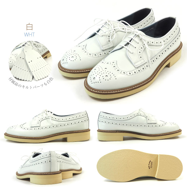 ハルタ Haruta ウィングチップシューズ マニッシュ キルトパーツ ドレスシューズ キルト付き フラット レザー 日本製 2way トラッド レースアップ レディース Sf379