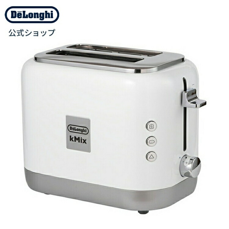 ポップアップトースター 安価 トースター おしゃれ 公式 Delonghi クールホワイト Tcx752j Wh ポップアップトースター ケーミックス デロンギ 縦型 引っ越し祝い キッチン家電 パン おすすめ 結婚祝い プレゼント 料理 ポップアップ 2枚 パン焼き コンパクト 調理家電