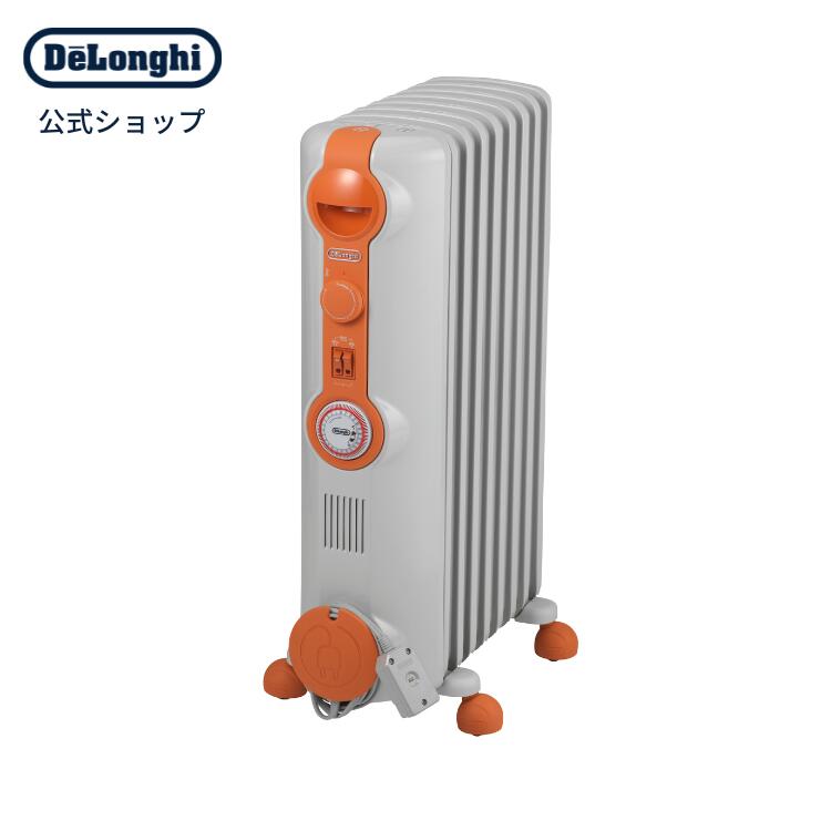 期間限定価格】デロンギ オイルヒーター ホワイト×オレンジ [JR0812-OR