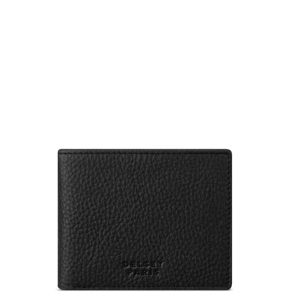 【マラソン期間中ポイント10倍】LE CUIR GRAINE BI-FOLD HORIZONTAL CARD HOLDER BLACK ブラック|DELSEY(デルセー)公式ショップ