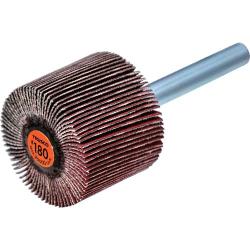 ＴＲＵＳＣＯ セラミックフラップホイール 軸径６ｍｍ ＃１８０ 外径３０×幅２５×軸長４０ （５個入） TCF3025-CE-180 送料無料