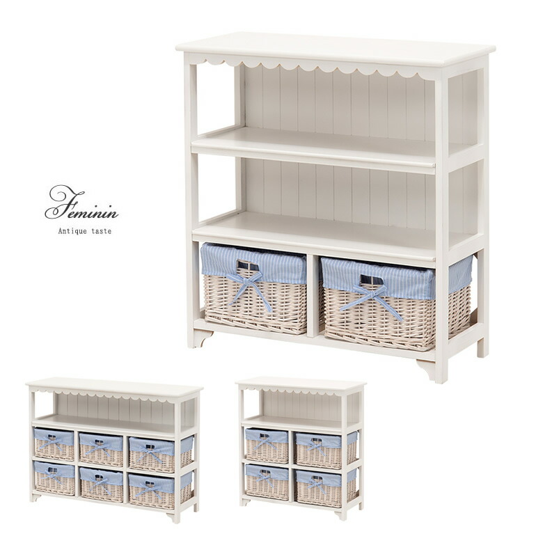 楽天市場】ハンプトンII キャビネット バスケット6つ付きアンティーク