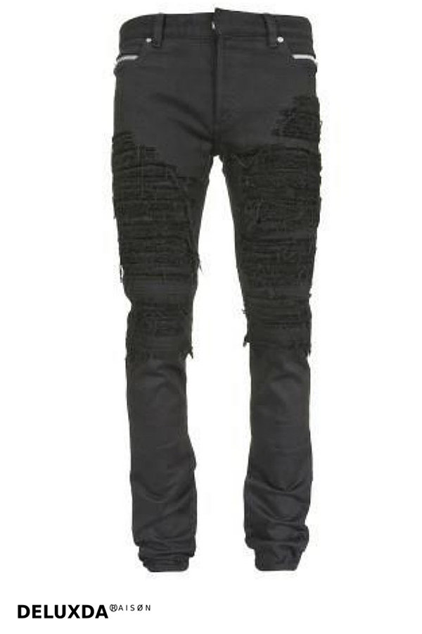 バルマン BALMAIN ストレッチ コットン カーゴ バイカー パンツブラック バルマン BALMAIN ストレッチ コットン カーゴ バイカー パンツブラック