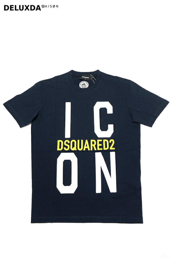 正規代理店商品 アイコン Dsquared2 ディースクエアード Icon アイコン ロゴtシャツ トップス S79gc0021 S 478 478 ネイビー Tシャツ カットソー Mazurfuneralhomes Com
