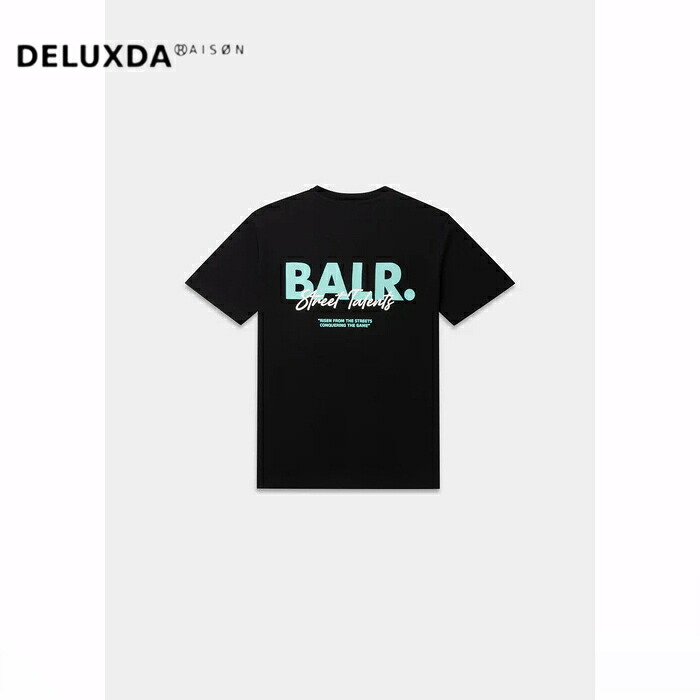 【BALR.　ボーラー】B1112.1363 日本限定 JP STREET TALENTS T-SHIRT JET BLACK 　ブラック ティファニーブルー 半袖　T-SHIRT