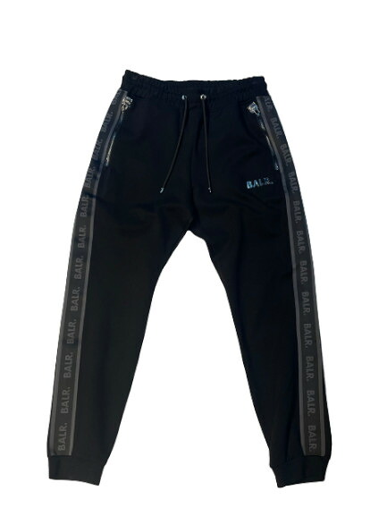 【BALR.　ボーラー】Q-TAPE SLIM CLASSIC SWEATPANTS スウェットパンツ ブランドロゴテープ　(BLACK)