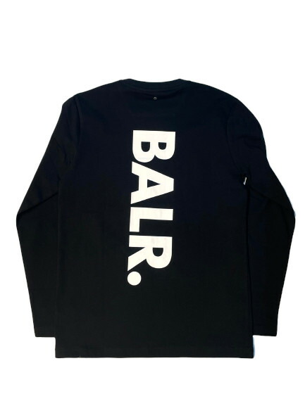BALR. ロンＴ ブラック Ｓ WIDE LOGO REGULAR FIT 日本限定 / JP WIDE LOGO REGULAR FIT LONGSLEEVE T-SHIRT / JET