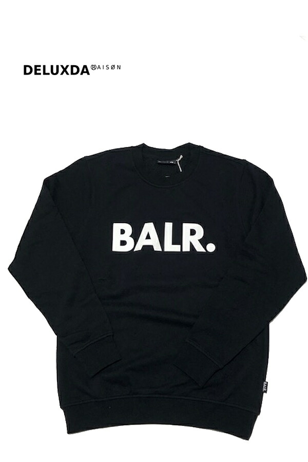 【BALR.　ボーラー】BRAND CREWNECK スウェット クルーネック ブランドロゴ　(BLACK)