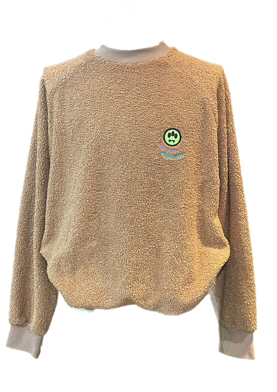 【BARROW / バロー】032488 col:094 ECOFUR SWEATSHIRT ボアスウェットシャツ Unisex ユニセックス 男女兼用 イタリアブランド バロウ