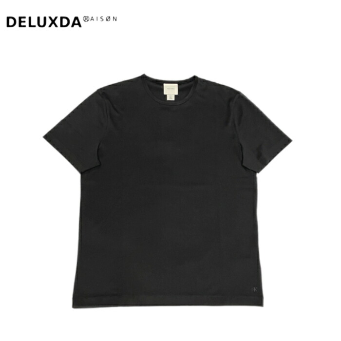 【CALVIN KLEIN / カルバンクライン】40EM281-UB1 BLACK 黒いこと 労働者の一団素っ首 遊撃手捩りＴシャツ   T-SHIRT 分かりやすい ＣＫ  CK