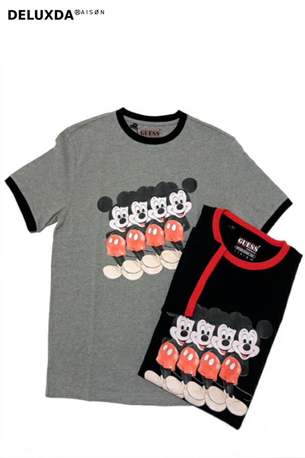 激安単価で 楽天市場 Guess Disney Mickey Friends Tシャツ ゲス ディズニー ミッキー フレンズ Exclusive Item リンガーt Ml2k77de Black Grey ブラック グレー Deluxda Raison 全国宅配無料 Ditreskrimum Ntb Polri Go Id