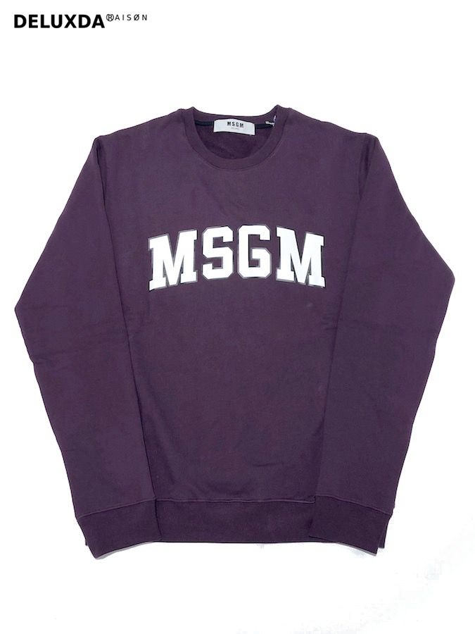 MSGM(エムエスジーエム) MSGM ロゴ プリント トレーナー メンズ (038) Bordeaux