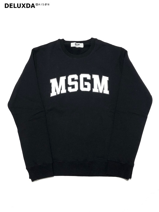 MSGM(エムエスジーエム) MSGM ロゴ プリント トレーナー メンズ (037) BLACK