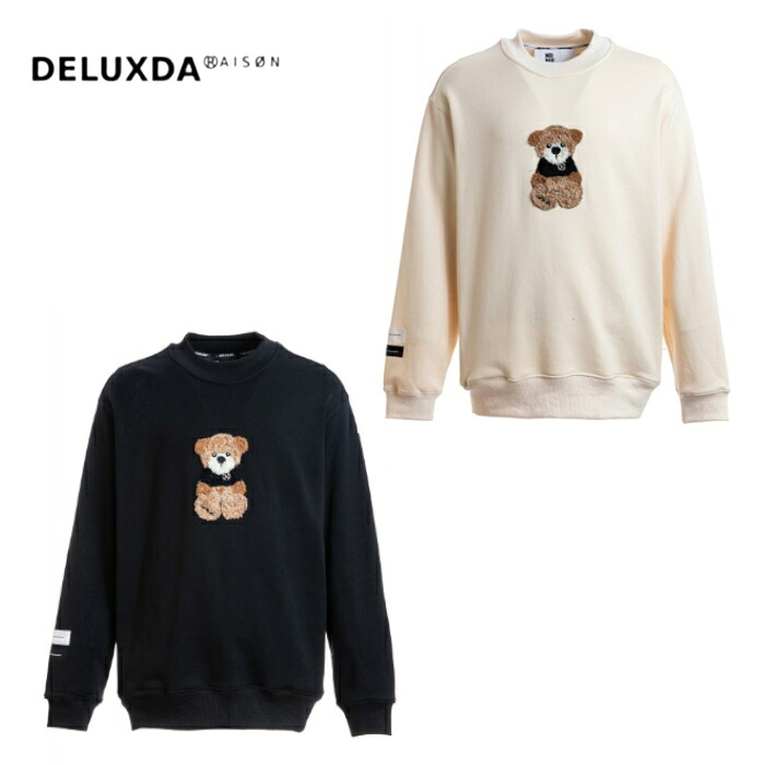 【MWM / エムダブリューエム】【MOD WAVE MOVEMENT / モッドウェイブムーブメント】MWM  TEDDY  SWEAT  SHIRT   スェット  男女兼用  BLACK  ECRU   TEDDY BEAR  熊