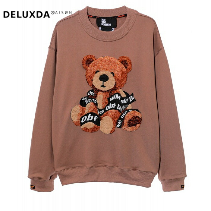 【MWM / エムダブリューエム】【MOD WAVE MOVEMENT / モッドウェイブムーブメント】MWM HOODIE スェット トレーナー 男女兼用 クマ　BEAR　ブラウン