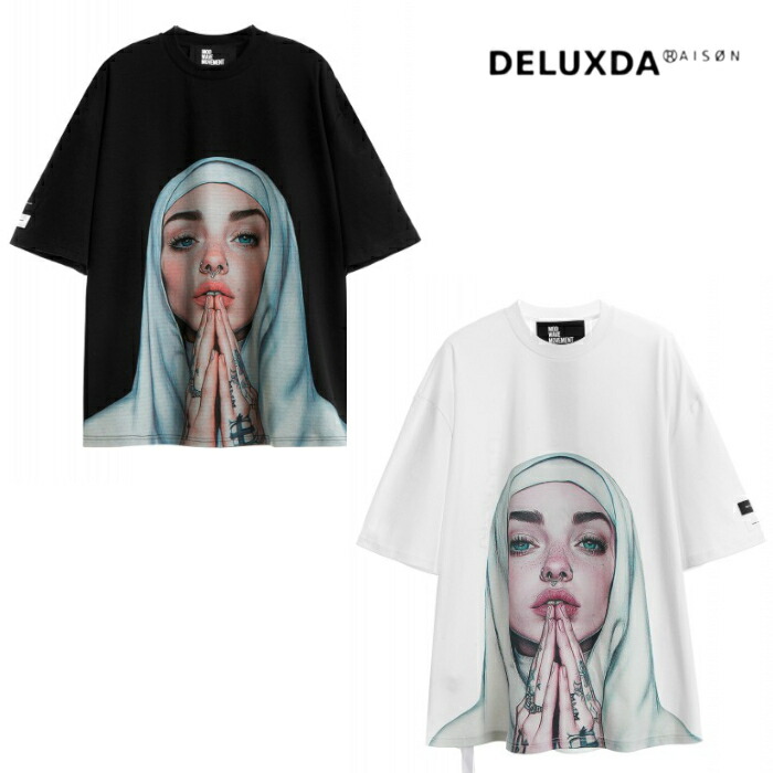 【MWM / エムダブリューエム】【MOD WAVE MOVEMENT / モッドウェイブムーブメント】MWM NUN T-SHIRT シンプル 男女兼用 BLACK WHITE ブラック ホワイト