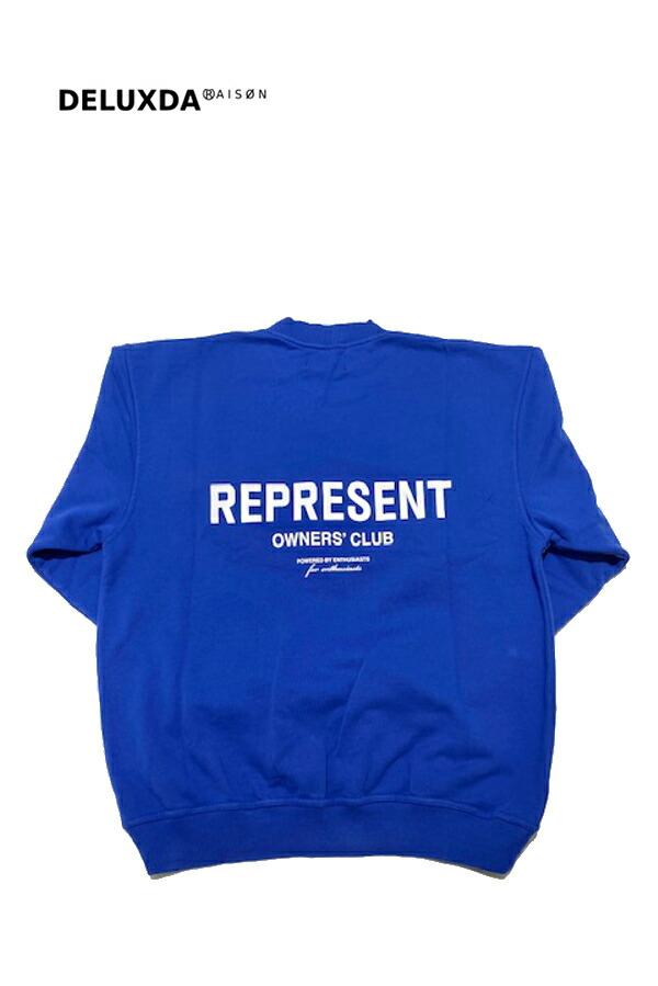 【REPRESENT / リプレゼント】OWNERS CLUB CREWNECK col:COBALT BLUE オーナーズクラブスウェットシャツ 調教師  オーバーサイズシルエット 男女兼用