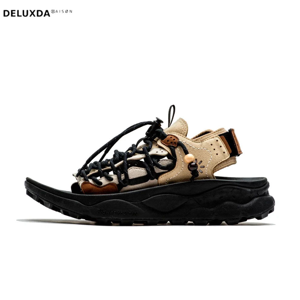 【FLOWER MOUNTAIN 御花お山】SANDAL  サンダル プマプンク ベージュ レースアップサンダル 外国でセレブ 一般受け