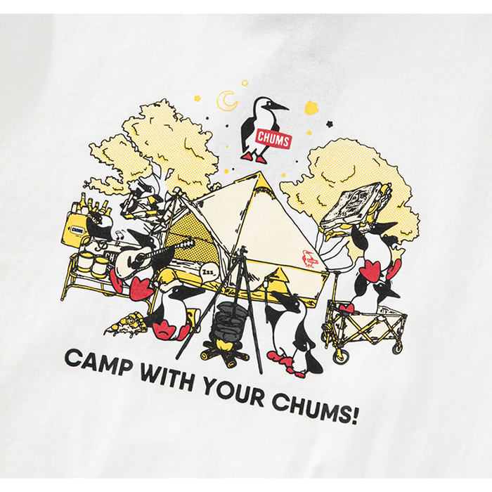 楽天市場 10 Offセール チャムス Chums Ch01 1708 Camp With Your Chums T Shirt キャンプ ウィズ ユア チャムス Tシャツ 半袖 トップス アウトドア キャンプ フェス メンズ レディース ユニセックス 4カラー 国内正規 Demode Sports