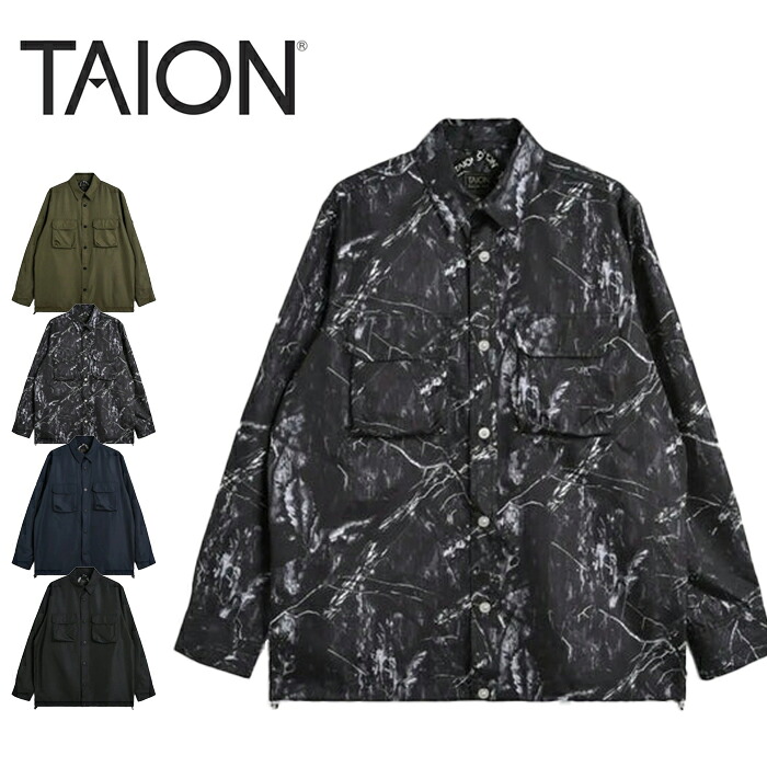タイオン TAION TAION-109SHNDML-2 ノンダウン ミリタリー ロングスリーブ シャツ NON DOWN MILITARY L/S SHIRT 通勤 スポーツ アウトドア キャンプ ストリート ユニセックス メンズ レディース サステナブル 4カラー 国内正規 2025SS